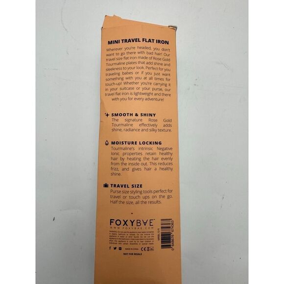 FoxyBae Mini Travel Marble Flat Iron NIB - Picture 6 of 6